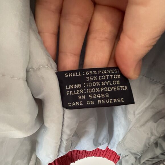 Vintage Distressed Ozark Trail Red Insulated Jacket Men’s Medium Coat Zip Bomber - Picture 10 of 10